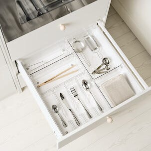 Bestikkskuff i plast 40,5 x 30 x 7,3 cm