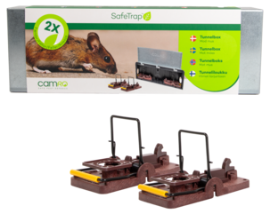 SafeTrap tunnelbox med 2 musfällor