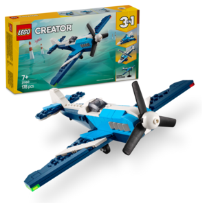 LEGO Creator 3-in-1 Ilma-alus Kilpalentokone 31160, yli 7-vuotiaille