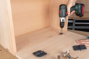 Wolfcraft gångjärnshålssats med borrar och mallar, 5 delar