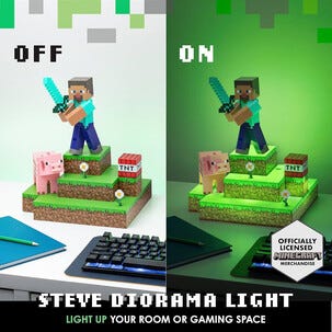 Paladone Minecraft bordslampa, Steve Diorama