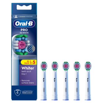 Oral-B 3D White borsthuvud, 5-pack