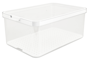 Stapelbar matförvaring i plast med lock