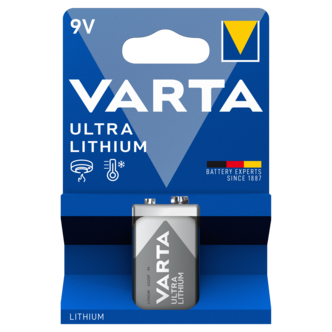 VARTA Ultra Lithium 9 V litiumbatteri