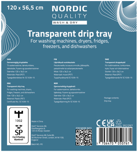 Nordic Quality droppskydd kylskåp och diskmaskin 120 x 56,5 cm