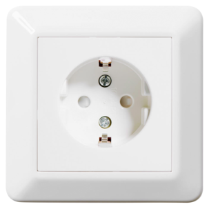 ELKO RS innfelt stikkontakt jordet, enkel, Nordic renhvit