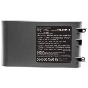 Batteri till Dyson V8, 21,6 V 2800 mAh