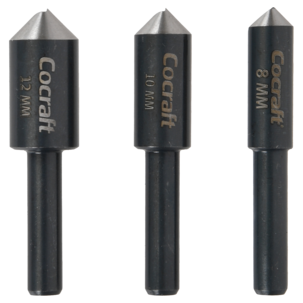 Cocraft försänkare 8, 10 och 12 mm, trä och metall, 3-pack