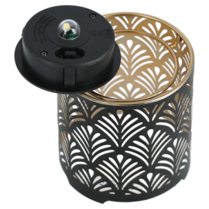 Northlight Aurinkokennolyhty metalli musta/kulta, 10 cm