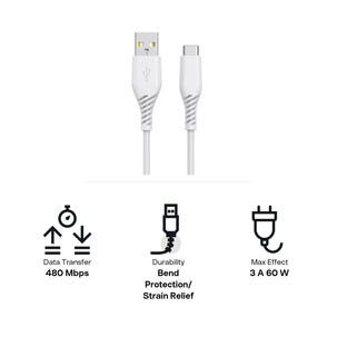 USB C kabel 2m USB A till USB C Clas Ohlson