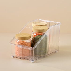 Lådinsats för burkar, justerbar, transparent