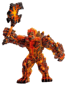 Schleich Eldrador Lava Golem aseineen, yli 7-vuotiaille