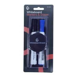 Whiteboardpennor med sudd, 2-pack