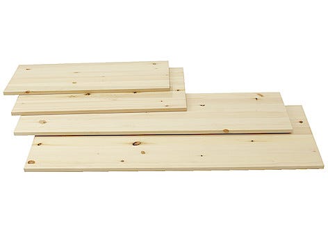 Hyllplan furu, limträskiva stavlimmad