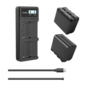 SmallRig 3823 NP-F970-batteri och laddare för Sony