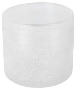 Lyslykt i frostet glass, hvit