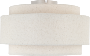 Northlight Albert plafond, metall og lin, 40 cm