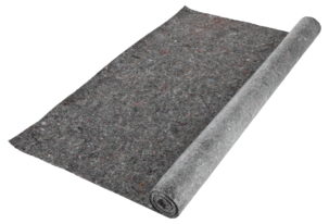 Golvskyddsmatta fleece, plastad baksida, 1 x 10 m