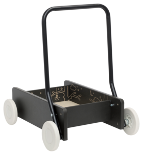 Micki Premium Taaperokärry puuta, musta, yli 6 kk:n ikäisille