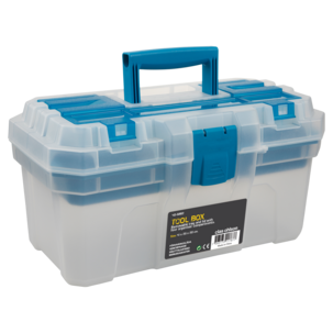 Liten verktygslåda med fack, plast