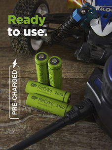 Laddningsbara batterier AA / HR6 2600 mAh, GP ReCyko, 4-pack