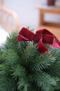 Julekule i granris, 30 cm