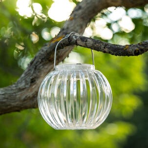 Northlight solcellelykt med riller, RGB og hvitt lys