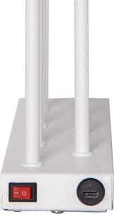 Adventsljusstake LED batteridriven, laddbar, vit, 40 cm