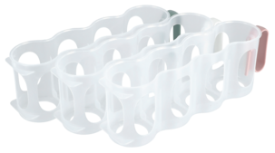 Bærbar boksholder til 4 bokser, hvit