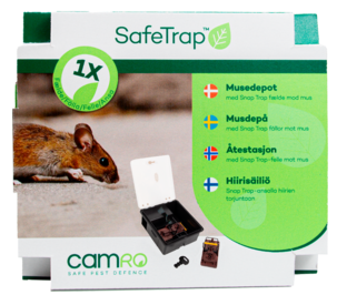 SafeTrap musdepå med 1 Snap-trap-fälla mot mus