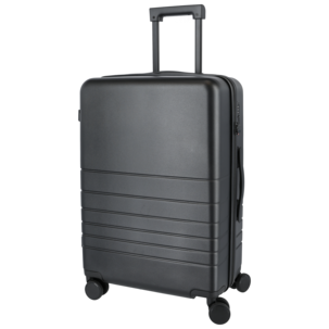 Koffert med 4 hjul, lett vekt, svart, 58 liter