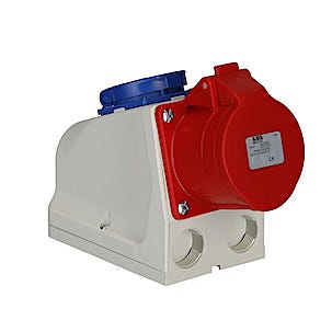 Vägguttag 3-fas + Schuko