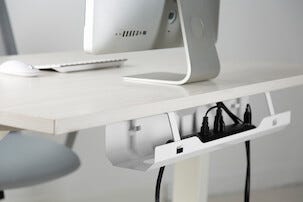 Deltaco Delo-0209s kabelkanal skrivbord, vit