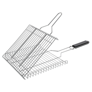 Grillrist i rustfritt stål med langt håndtak