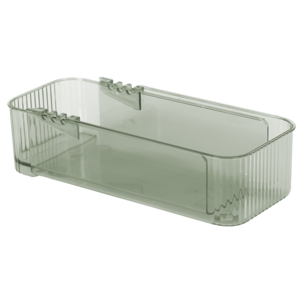 Säilytyslaatikko säädettävä, läpinäkyvä vihreä 23-36,5 cm