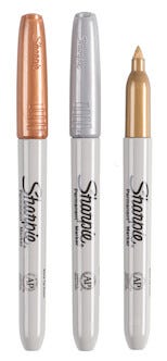 Tuschpennor Sharpie Metallic Fine, 3-pack