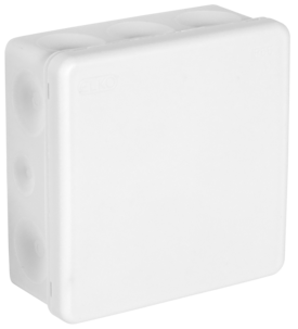 Utanpåliggande kopplingsdosa med snäpplock Elko Click 2, fjällvit