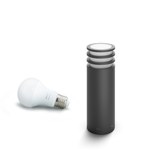 Philips Hue Lucca 17402 utendørs pidestallampe, antrasitt