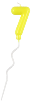 Tårtljus ballong och siffra, pastell, 1-pack