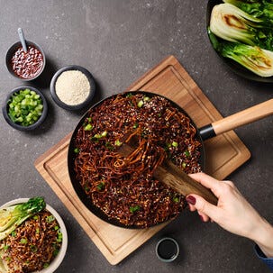 Stekepinsett i akasietre, 29,5 cm