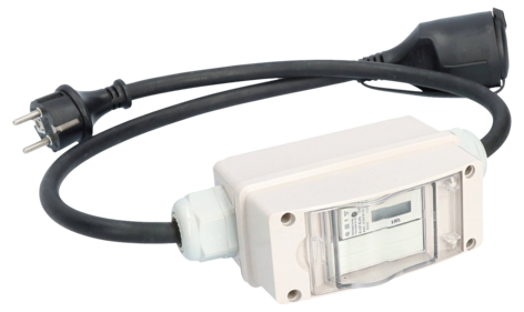 Digital elmätare på kabel Schuko