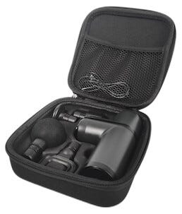 Massagepistol mini med 4 massagehuvuden