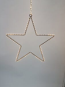 Adventsstjärna metall LED varmvit 38 cm Northlight