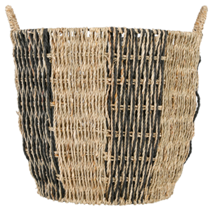 Säilytyskori kahvoilla nature/musta, 35 cm