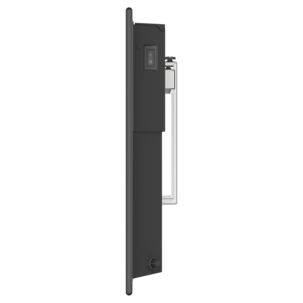 Vägghängt element med termostat 230 V, svart, 1000 W