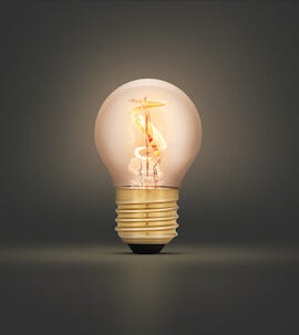 Dekorationslampa LED P45 E27 Amber