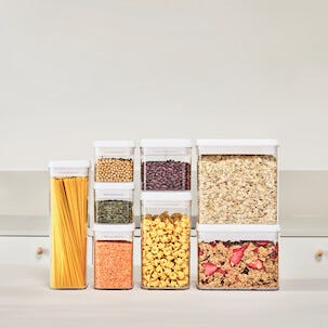 Airtight oppbevaringsboks i plast, stablebar