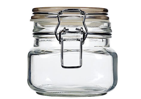 Glasskrukke med patentkork