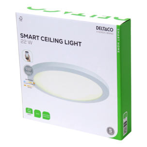Deltaco Smart Home taklampa SH-CHLCL, vit, 30 cm