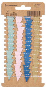 Gavedekorasjon girlander med vimpler, 2 m, FSC